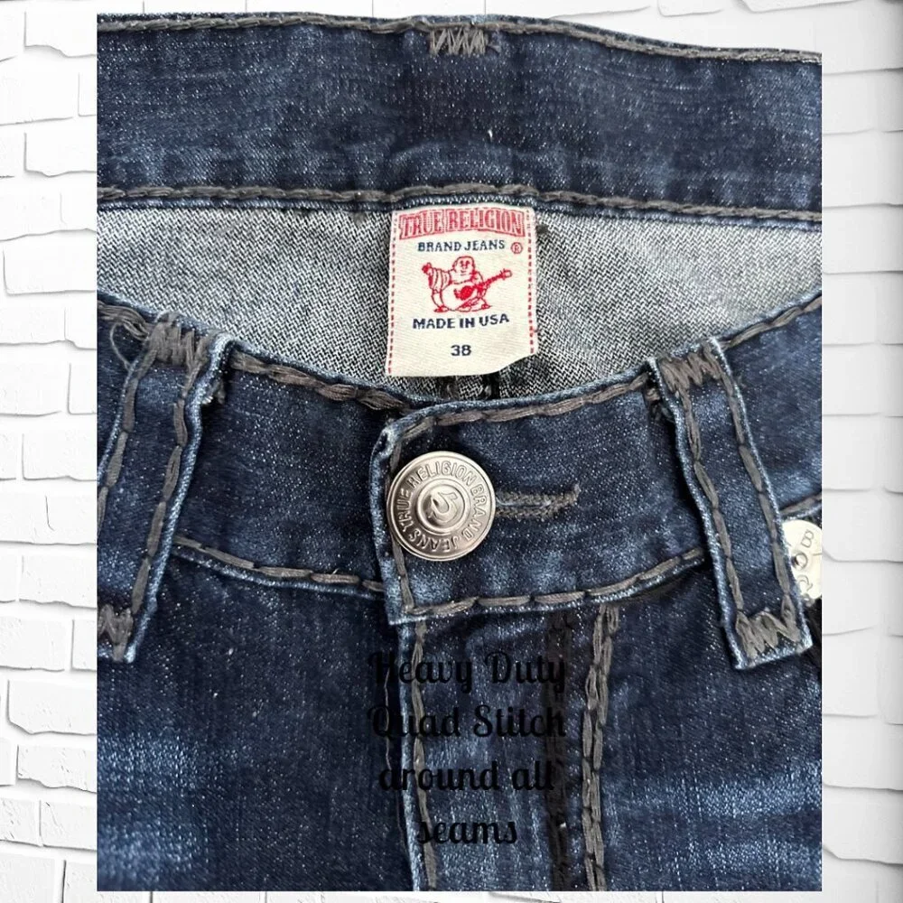 👖 Vintage Men's True Religion Billy Super QT Jeans - Size 38 - Rare Find! 👖 - Picture 3 of 13